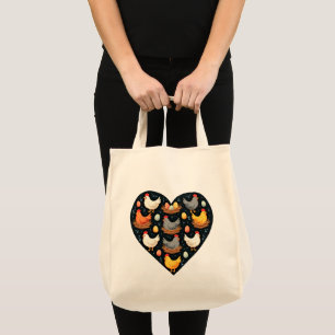 Rustic Charm Cottagecore Boerderij Chicken Pattern Tote Bag