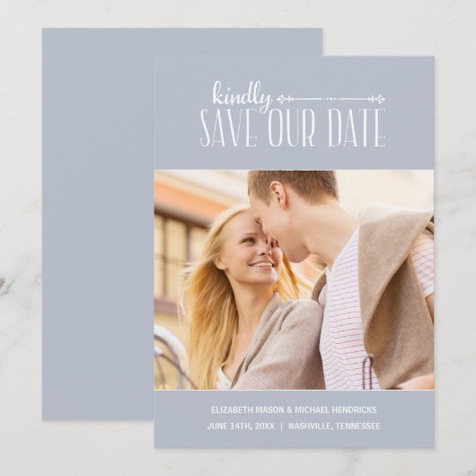 Rustic Charm | De foto bewaart de Datum Save The Date (Voorkant / Achterkant)