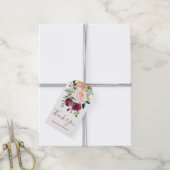 Rustic Charm Floral bedankt Cadeaulabel (Met Touw)