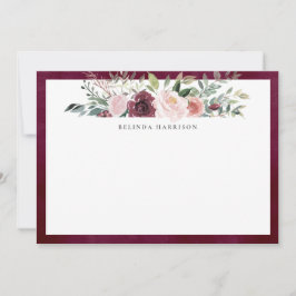 Rustic Charm Personalized Stationery Flat Card Bedankkaart