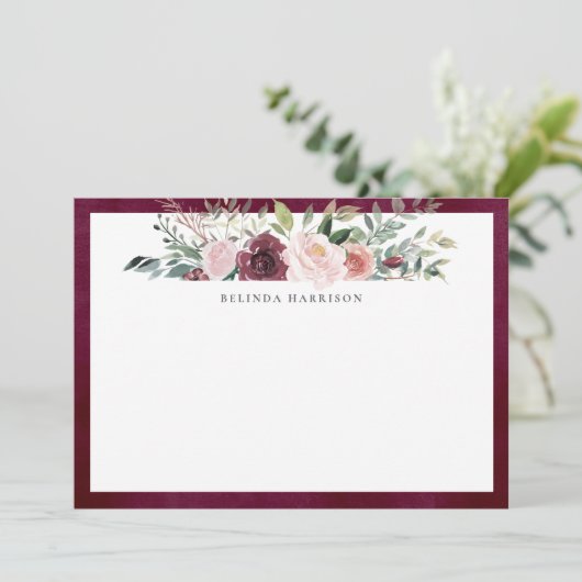 Rustic Charm Personalized Stationery Flat Card Bedankkaart (Staand voorkant)