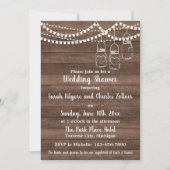 Rustic Charm String Lights Couple's Shower Kaart (Voorkant)