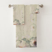 Rustic Charm Tree Peony Monogram Bad Handdoek (Insitu)
