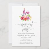 Rustic Charm Wine Tasting Engagement Party Kaart (Voorkant)