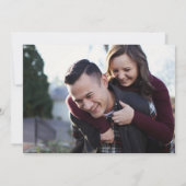 Rustic Charm Wood Photo Weddenschap bewaart de dat Save The Date (Achterkant)