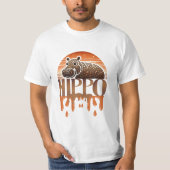 Rustic Charmed Burnout Hippo Graphic T-shirt (Voorkant)