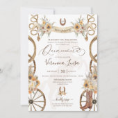 Rustic Charro Floral Boho Country Quinceanera Kaart (Voorkant)