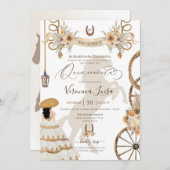 Rustic Charro Floral Boho Country Quinceanera v2 Kaart (Voorkant / Achterkant)