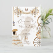 Rustic Charro Floral Boho Country Quinceanera v2 Kaart (Staand voorkant)