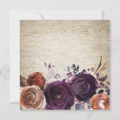 Rustic Chateau Butterum & Plum Flora Vrijgezellenf Kaart (Achterkant)