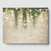 Rustic Chateau Stone Church String Lights Wedding Gastenboek (Achterkant)