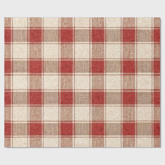 Rustic Check Cadeaupapier (Vlak)