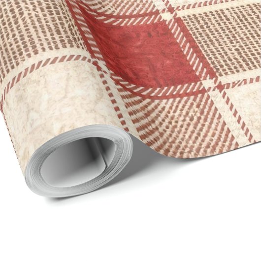 Rustic Check Cadeaupapier (Rol Hoek)