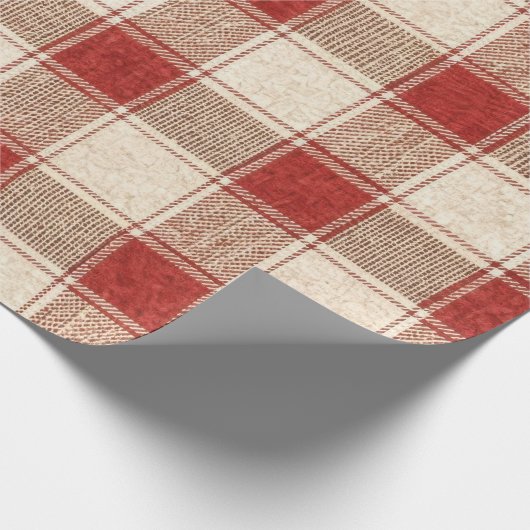 Rustic Check Cadeaupapier (Hoek)