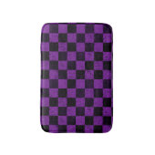 Rustic Checks, Purple and Black Badmat (Voorkant Verticaal)