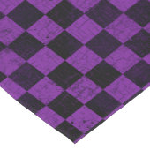 Rustic Checks, Purple and Black Korte Tafelloper (Hoek)