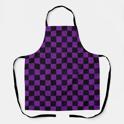 Rustic Checks, Purple and Black Schort (Voorkant)