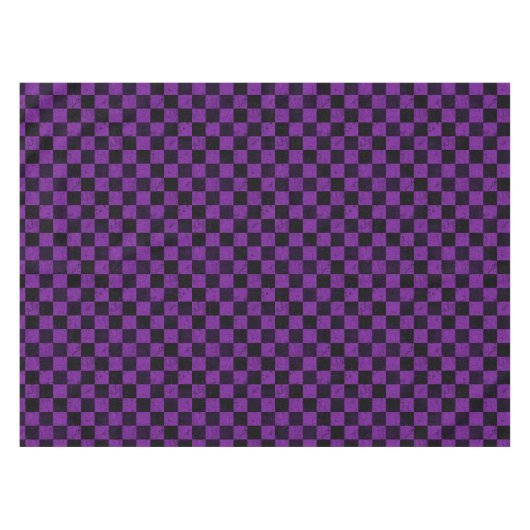 Rustic Checks, Purple and Black Tafelkleed (Voorkant (Horizontaal))