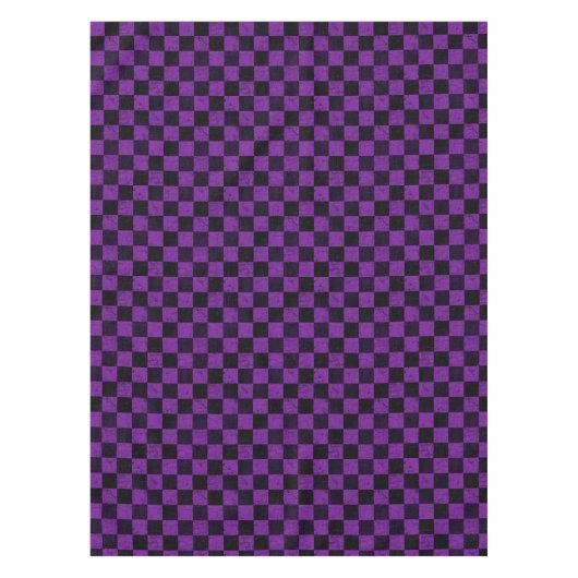 Rustic Checks, Purple and Black Tafelkleed (Voorkant)