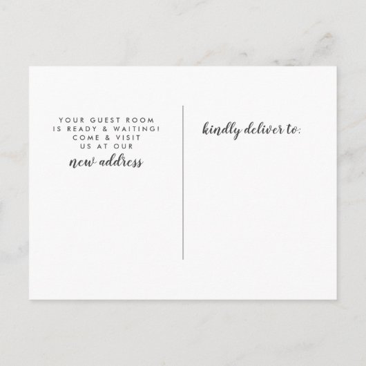 Rustic Cheerful Sunflower Moving Announding Aankondigingskaart (Achterkant)