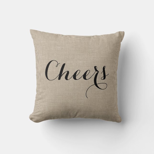 Rustic Cheers Pillow Kussen (Voorkant)