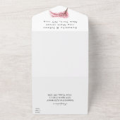 Rustic Cherry Blossom Japanse roze bloemen Sakura All In One Uitnodiging (Buitenkant)