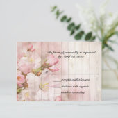 Rustic Cherry Blossom | Weddenschap RSVP Kaartje (Staand voorkant)