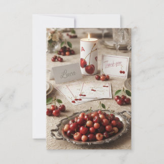 Rustic Cherry Fruit "On the Nature" Collectie Gr Bedankkaart