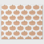 Rustic Chevron Pumpkins Cadeaupapier (Vlak)