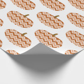 Rustic Chevron Pumpkins Cadeaupapier (Hoek)