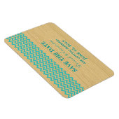 Rustic Chevron Save the Date Magnet, Blauwgroen Magneet (Rechterzijde)