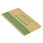 Rustic Chevron Save the Date Magnet, Green Magneet (Rechterzijde)
