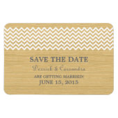 Rustic Chevron Save the Date Magnet, Ivory Magneet (Horizontaal)