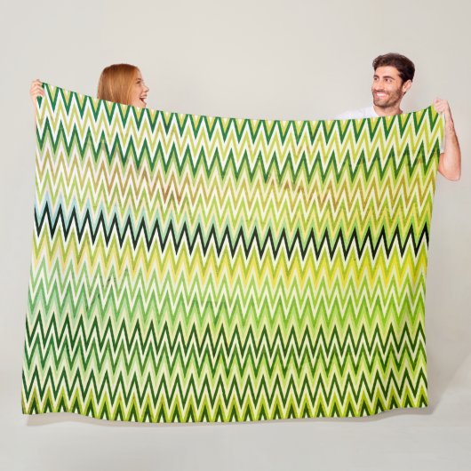 Rustic Chevron Zigzag Pattern Fleece Deken (In situ)