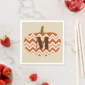 Rustic Chevrons Pumpkin | Aangepast Servet (Insitu)