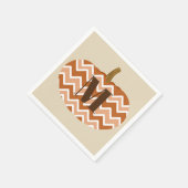 Rustic Chevrons Pumpkin | Aangepast Servet (Hoek)