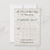 Rustic Chic Aqua  Roos Wedding RSVP Kaartje (Achterkant)