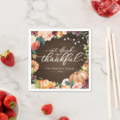 Rustic Chic Autumn Floral Thanksgiving Servet (Insitu)