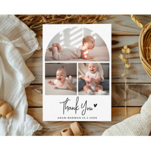 Rustic Chic Baby Shower Bedankje Foto Briefkaart