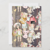 Rustic Chic Barnwood Floral Country Baby shower (Achterkant)