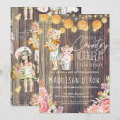 Rustic Chic Barnwood Floral Country Baby shower (Voorkant / Achterkant)