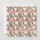 Rustic Chic Blush Pink Floral First Community Kaart (Achterkant)