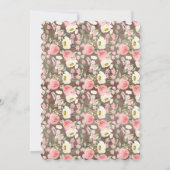 Rustic Chic Blush Pink Floral First Community Kaart (Achterkant)