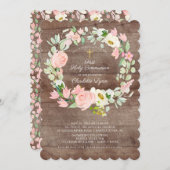 Rustic Chic Blush Pink Floral First Community Kaart (Voorkant / Achterkant)