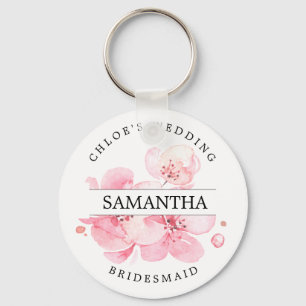 Rustic Chic Blush Pink Floral op maat Sleutelhanger