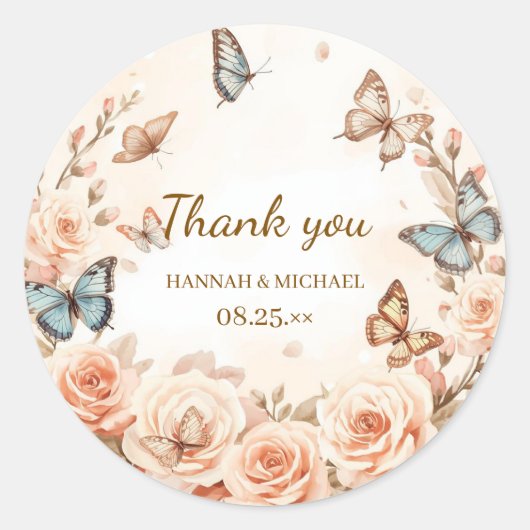 Rustic Chic Botanical Label for Weddings Gifts (Voorkant)