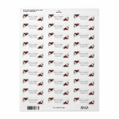 Rustic Chic Burgundy Ivory White Floral Wedding Etiket (Full Sheet)