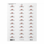 Rustic Chic Burgundy Marsala Return Address Label (Full Sheet)