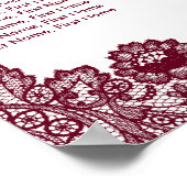 Rustic Chic Burgundy Sunflower Seating Chart 12 Poster (Hoek)