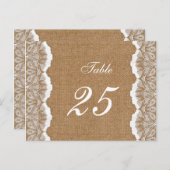 Rustic Chic burlap en lace country bruiloft Briefkaart (Voorkant / Achterkant)
